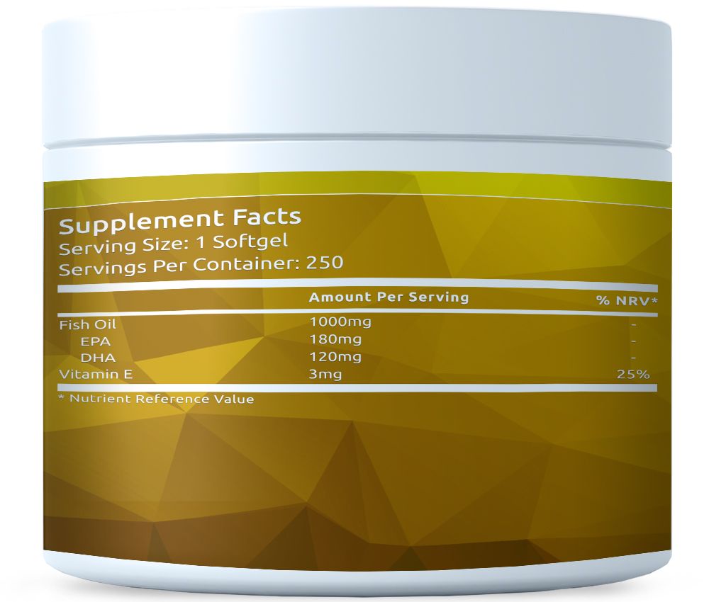 Omega-3-Fischöl 1000 mg 250 Weichkapseln
