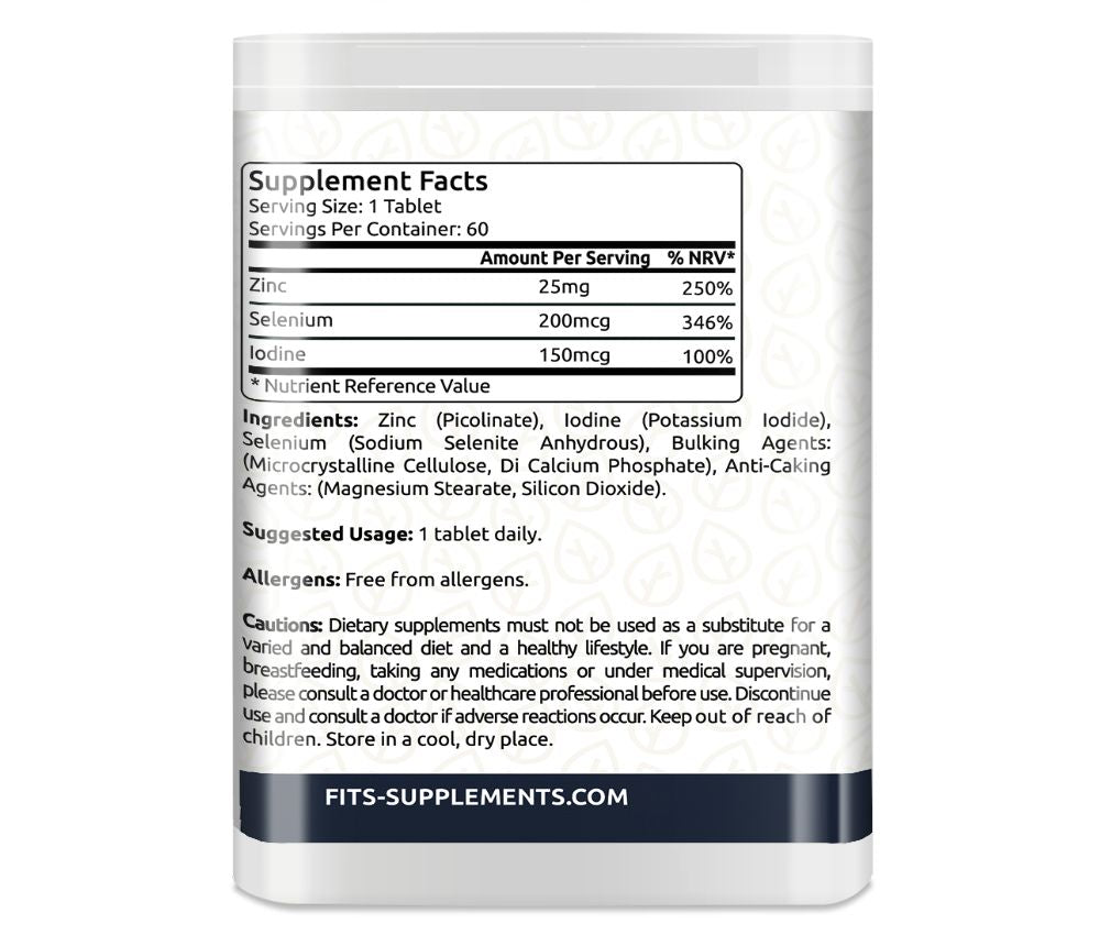 Zinc, Selenium & Iodine Tabletten N60