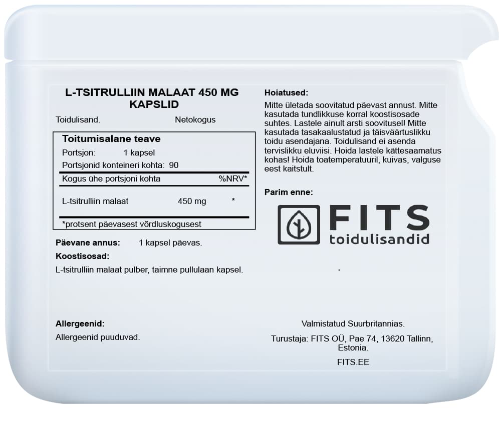 L-Citrullin Malat 450 mg Kapseln