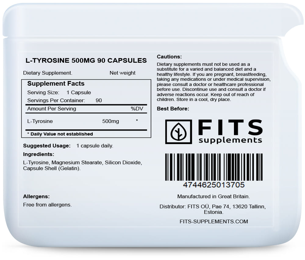 L-Tyrosin 500 mg 90 Kapseln