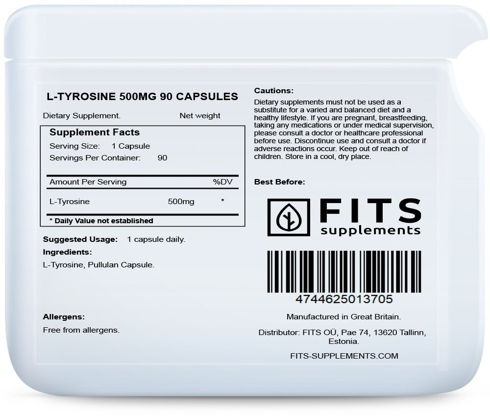 L-Tyrosin 500 mg 90 Kapseln