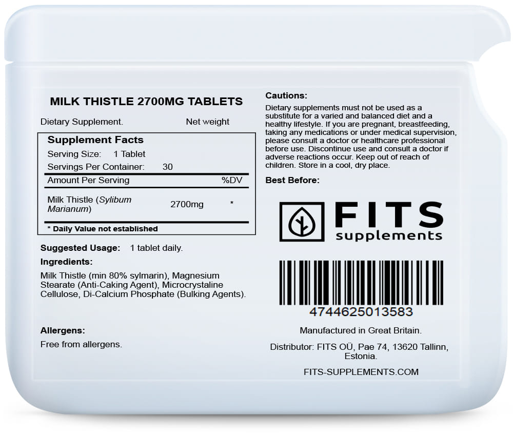 Mariendistel 2700 mg Tabletten