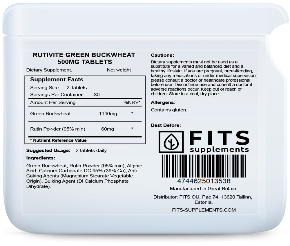 Rutivite Grüner Buchweizen 500 mg Tabletten