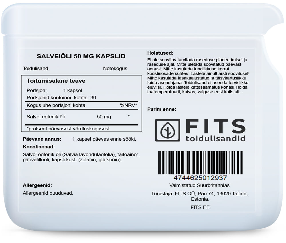 Salbeiöl 50 mg Kapseln