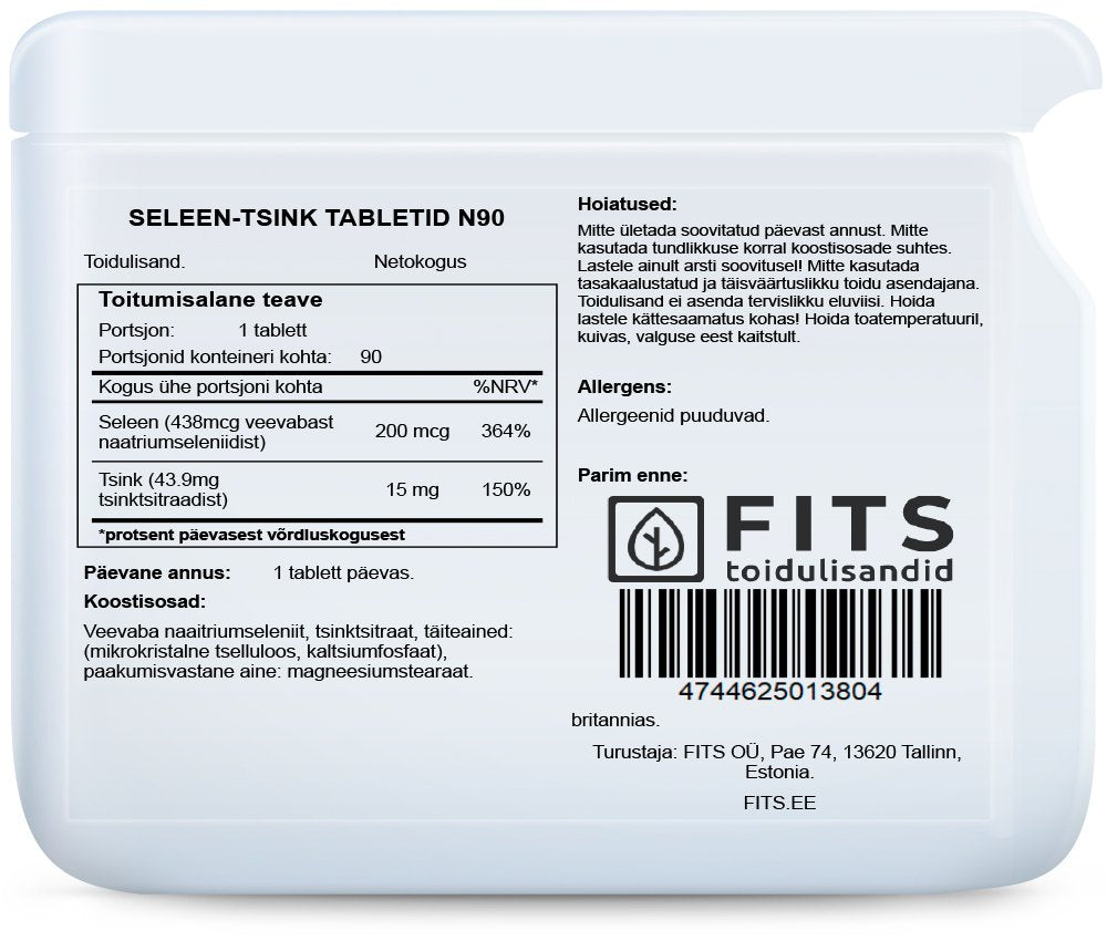 Selen und Zink 90 Tabletten