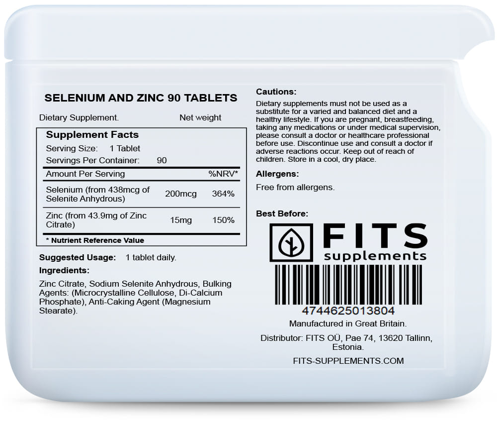 Selen und Zink 90 Tabletten