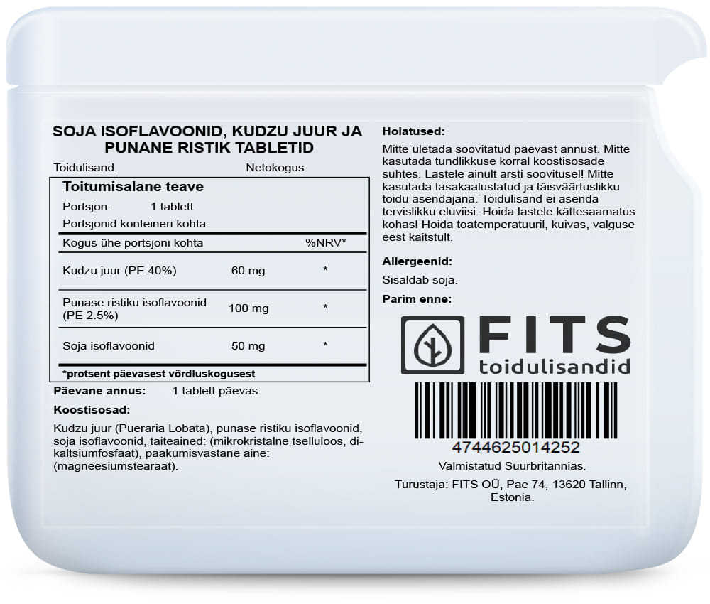 Soja-Isoflavone, Kudzu-Wurzel und Rotklee-Tabletten