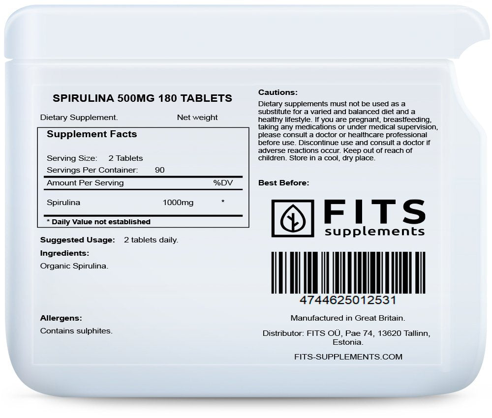 Bio-Spirulina 500 mg 180 Tabletten