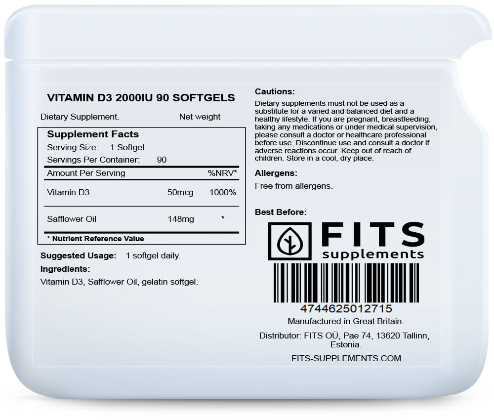 Vitamin D3 2000 IE 90 Weichkapseln