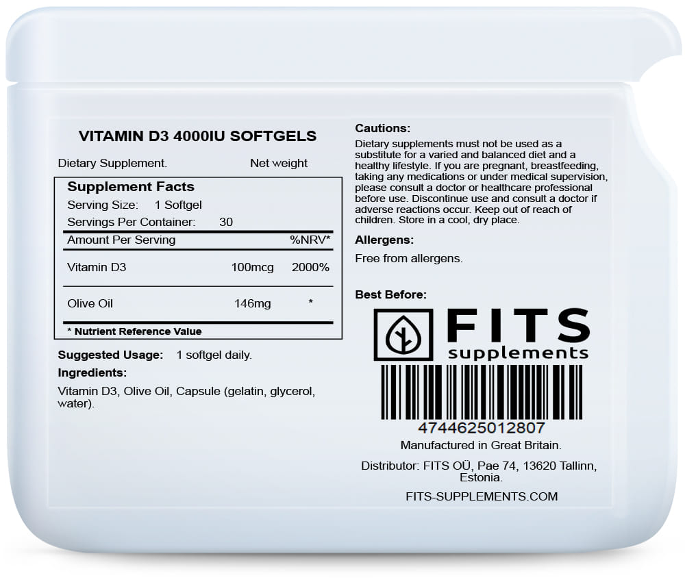 Vitamin D3 4000 IE Weichkapseln